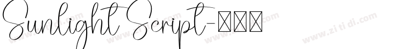 Sunlight Script字体转换